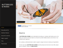 Tablet Screenshot of butterfliesandroses.com